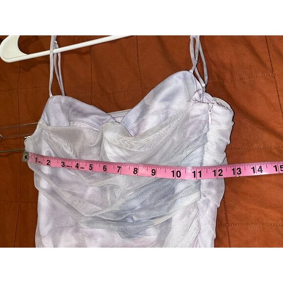 Zara Lavender Draped Spaghetti Straps  Women's Maxi Dress Size M - Picture 7 of 9